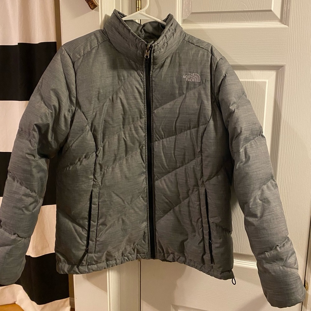 The North Face women's Charcoal Puffer Jacket